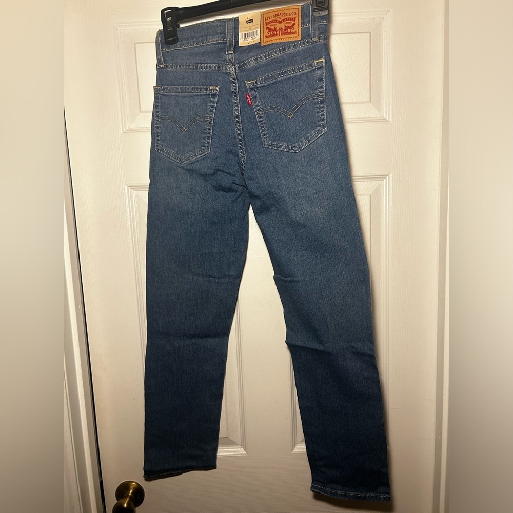 NWT 724 HIGH RISE SLIM STRAIGHT CROPPED WOMEN'S JEANS - Picture 3 of 5